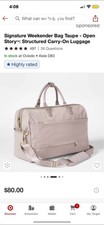 Women’s Boutique Weekender Carryall Bag Open Story Taupe $80+ picture