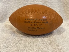 VERY RARE Iowa Hawkeyes vs. Iowa State Cyclones 9-17- 1977 Mini Football, LOOK picture