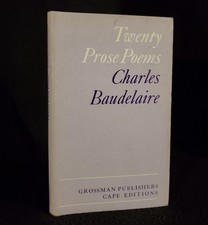 Twenty Prose Poems by Charles Baudelaire 1973 Hardcover DJ Book NEAR FINE picture