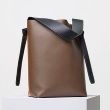 CELINE Twisted Cabas Leather Shoulder Bag Large Phoebe Philo Brown Multi picture