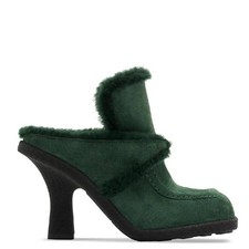 Burberry Square-Toe Highland Mules in Vine Green (FW 2023) picture