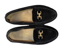 H70# Salvatore Ferragamo Womens Suede Gancini Loafers Driving Shoes Size 7 #R picture