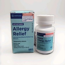 WELMATE Levocetirizine 5mg 24HR Allergy Relief | 180 Ct Exp 3/28 (Generic Xyzal) picture
