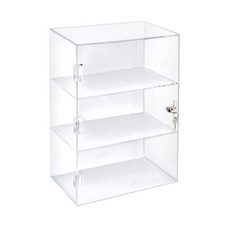 Azar Acrylic Lockbox Countertop Display Case w/ 3 Shelves 12.375