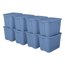 Large Storage Bin, 18 Gallon Durable Plastic Storage Tote with Snap-on Lid picture
