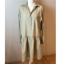 Grayson (Frank & Eileen) The Changemaker Dress Sz 3 Med Sage Green Long Sleeve picture