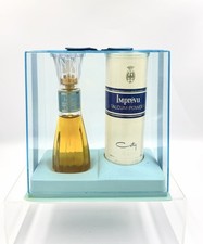 Vintage Coty Imprevu Cologne Spray 1.8 & Talcum Powder Gift Set w/ Display Case picture