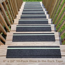 Glow in the Dark Non-Slip Grip Tape - 10-Pack Anti-Skid Strips for Steps picture