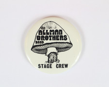 Rare 1970's The Allman Brothers Stage Crew Pinback Button picture