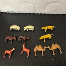 Lot Of Vintage Lead Animals Toys Lot Of 10 picture