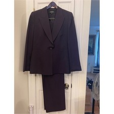 Kasper Dark Plum Womens 2 Piece Pant Suit Blazer Trousers Size 10 Plum Purple picture