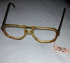 Fairfield 501 Vintage Acetate Aviator Full Rim Double Bridge Brown 49-18 140 picture