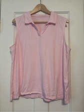 Talbots Light Pink Sleeveless Collared Tank petite XL picture