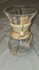 Chemex 6-Cup Pour Over Coffee Maker - Clear Used Great Shape picture