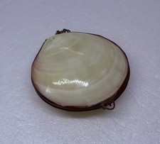 Antique 1940s Mother Of Pearl Sea Shell Trinket Box 3” Vanity Art Decor Rare 1 picture