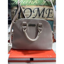 New York & Company Dome Satchel Bag Womens Small Beige Good Crossbody Pebble picture