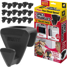 RUBY Space Triangles AS SEEN ON TV,Bulbhead Up to 3X More Closet Space organizer picture