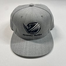 Rhino Rush Hat Cap Men’s Gray Snapback Embroidered picture