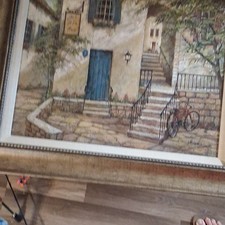 Vintage Painting Square Framed picture