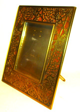 Tiffany Studios Rare Model Grapevine Dore' Dichroic Glass Picture Frame Favrile picture