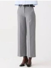 NWT J CREW Gray Bi-Stretch High Rise Wide Leg Peyton Pants Sz 12P picture