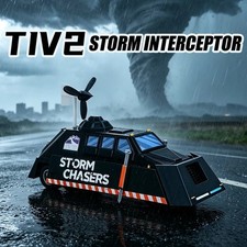 TIV 2 Storm Chaser Tornado Intercept Static Display Model 6 Wheels Moving picture