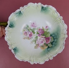 Antique RS Prussia Old Red Mark Bouquet of Roses Porcelain 