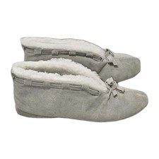 Sioux Mox NIB Vtg Genuine Suede Slippers Womens 7 Cozy Western Cottage Moccasins picture