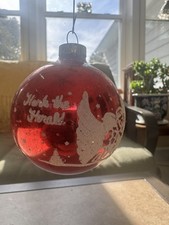 Vintage Franke Stencil Red Hark The Herald ANGELS SING Christmas Tree Ornament picture