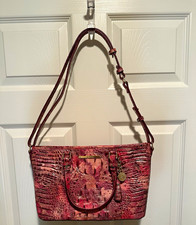 Brahmin Wisteria Mini Asher Croc Embossed Satchel Leather  picture