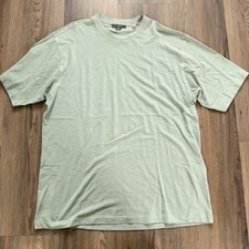 Ermenegildo Zegna Mens XL Green Cotton Tencel Knit Short Sleeve T-Shirt Italy 54 picture