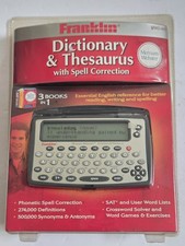 New Vtg Franklin MWD-460 Merriam-Webster Electronic Dictionary Thesaurus Sealed picture