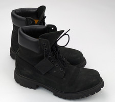 TIMBERLAND Premium Work Boot Black Nubuck Suede Leather Men's 8M 10073 picture