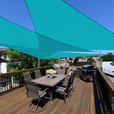 E&K Sunrise 16' x 16' x 22.6' Triangle Sun Shade Sail Turquoise picture