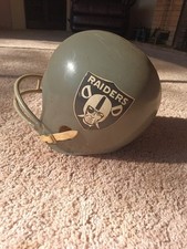 Vtg 1978 Rawlings HC50-P Youth Oakland Raiders Football Helmet Rare Vtg Decal picture