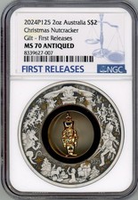 2024 Australia Nutcracker 2oz Silver Coin NGC 70 FR +Box COA picture
