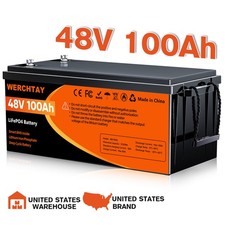 48V 100Ah Golf Cart Lithium LiFePO4 Battery 5120Wh BMS Solar RVs Marine Off-Grid picture