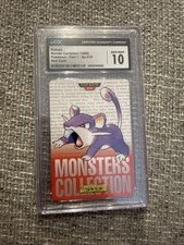 Vintage 1996 Rattata 019 Pokemon Carddass Bandai Red Version CGC 10 Low Pop 7 picture