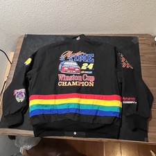 Vintage Gordon Jeff Hamilton Jacket Dupont 90s NASCAR Winston Cup JH Rainbow Man picture