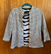 Chico's Women's Reversible Open Front Kimono Jacket 3/4 Sleeve Zebra 0 picture