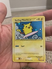 Pokémon Pikachu Surfing Holo Card 114/111 Rising Rivals Secret Rare 4 SWIRLS picture