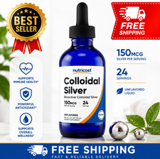 Nutricost Colloidal Silver 4oz, Cobalt Blue Glass Bottles | Bio-Active picture