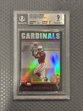 Larry Fitzgerald 2004 Topps Chrome BLACK Refractor /100 BGS 9 MINT Rookie RC 215 picture