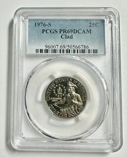 1776-1976 Bicentennial Quarter Washington PCGS PR 69 Deep Cameo Uncirculated 25c picture