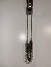 Vintage GIVENCHY Signed Multi Strand Faux Pearl Chain Statement Necklace picture