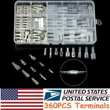 360PCS 2.8/4.8/6.3mm M/F Spade Crimp Terminals Kit Electrical Wire Connector Set picture