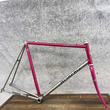 Vintage Bianchi Alfana Road Bike Frame 62cm Pink Tange Prestige 700c 126mm picture