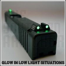 TSA® Green Glow Night Sights Fits GLOCK® 42 43X 48 – Big Dot Glow picture