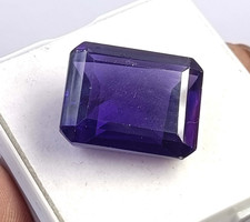 Massive 65 Ct Sri Lanka Natural Purple Sapphire Emerald Shape IGL Loose Gem 6LHD picture