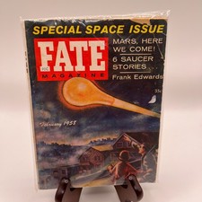 Vintage FATE Pulp Magazine February 1958 Special Space Issue UFOs picture